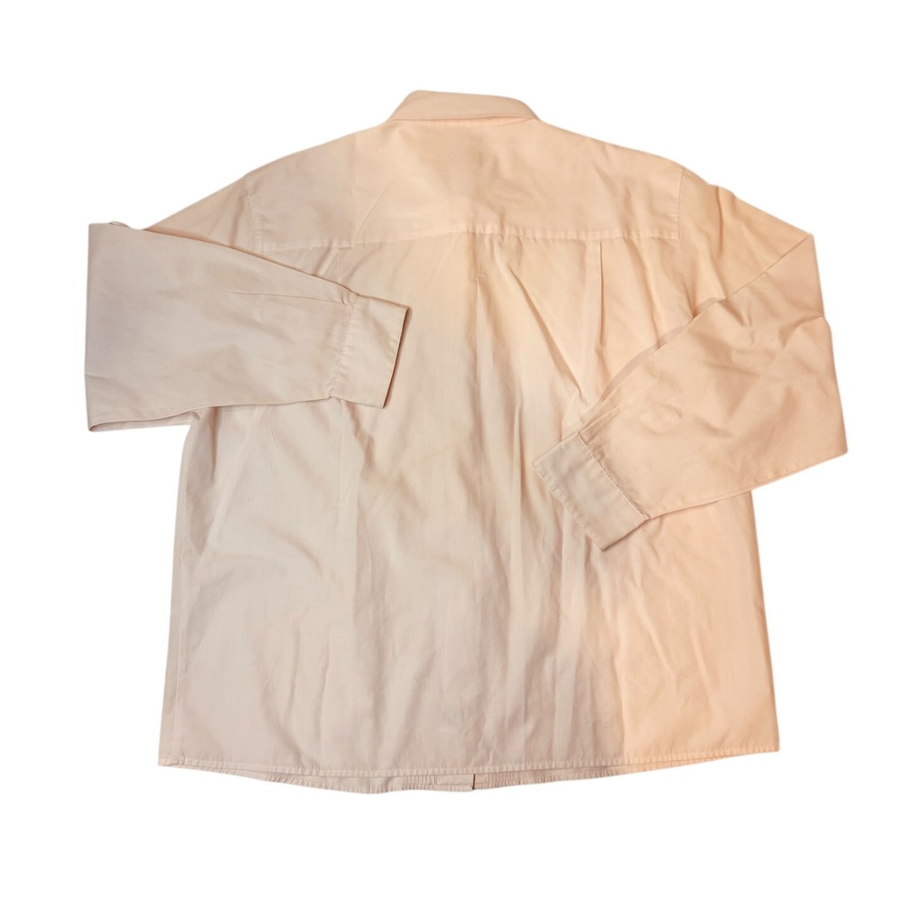 Foxcroft Women's Pink Peach Embroidered Floral Collared Button Up Shirt Size 16‎ - Picture 6 of 6